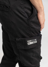 Ανδρικό Παντελόνι Cosi jeans - 62-fosse - w23 - cargo elasticated μαύρο