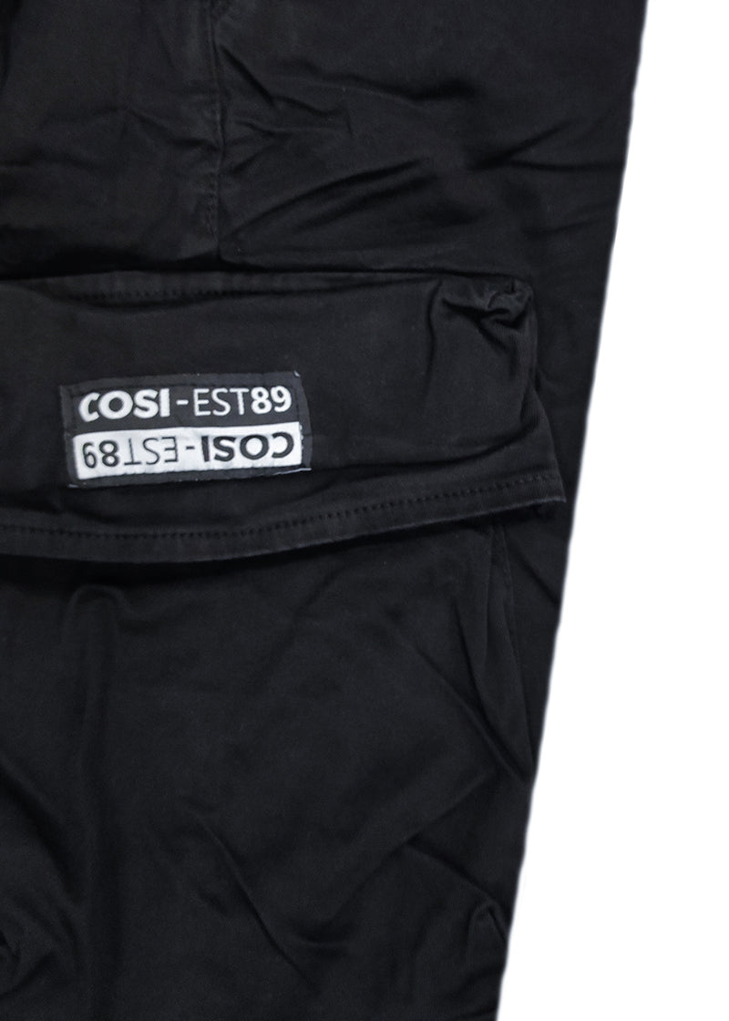 Ανδρικό Παντελόνι Cosi jeans - 62-fosse - w23 - cargo elasticated μαύρο