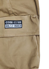 Ανδρικό Παντελόνι Cosi jeans - 62-fosse - w23 - elasticated cargo καφέ