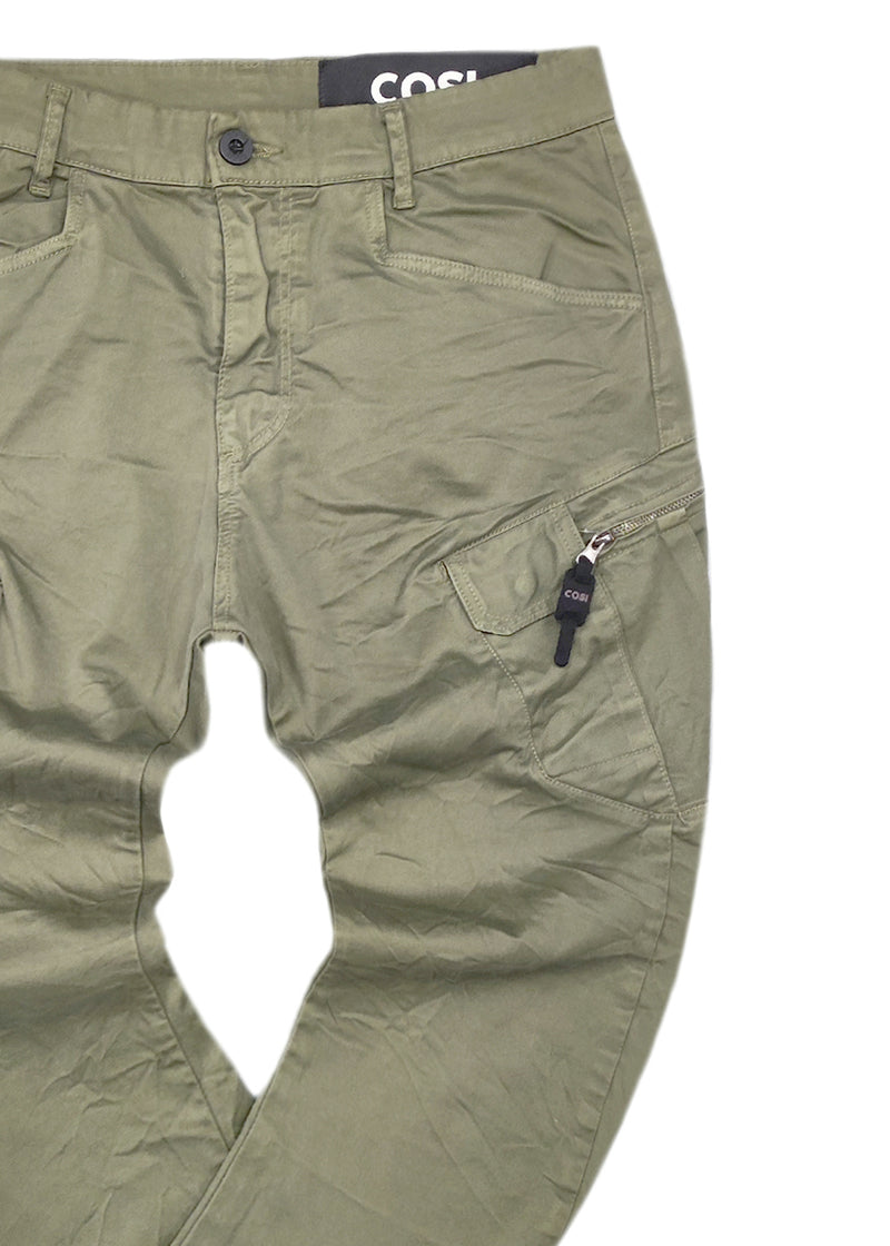 Ανδρικό Παντελόνι Cosi jeans - 62-otte - w23 - elasticated cargo χακί