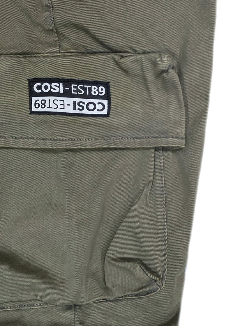 Ανδρικό Παντελόνι Cosi jeans - 62-fosse- w23 - cargo elasticated χακί