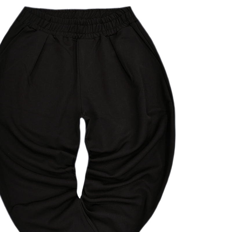 Ανδρικό φθινοπωρινό παντελόνι Henry clothing - 8-033 - simple over pants μαύρο