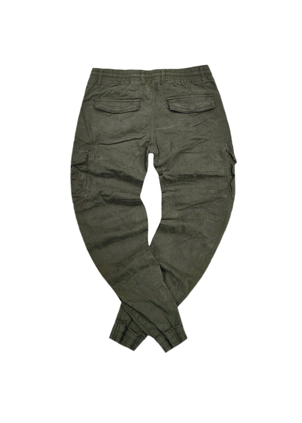 Ανδρικό Παντελόνι GUF - BF-6637-4 - fabric cargo χακί