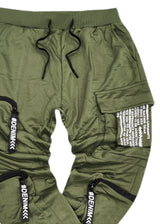 Ανδρική φόρμα Gang - QS9071-17 - cargo pants πράσινο