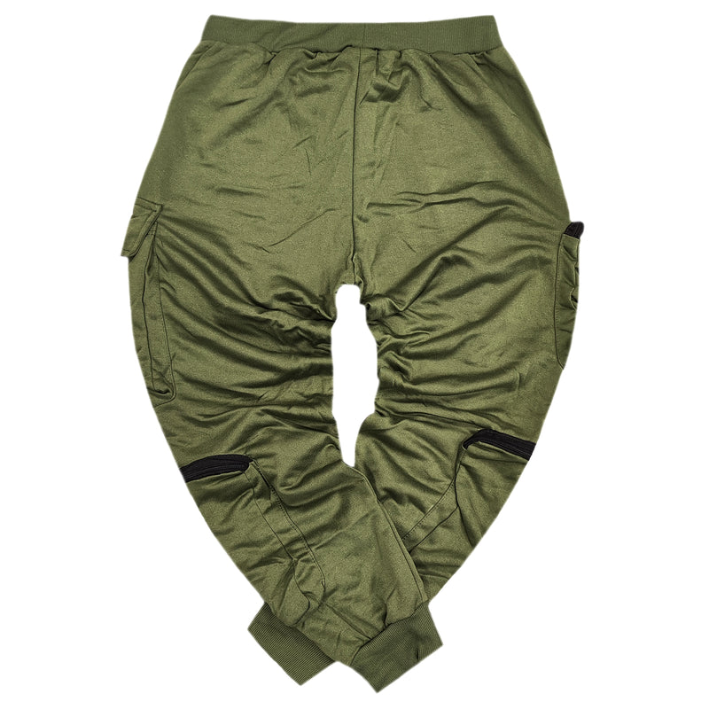 Ανδρική φόρμα Gang - QS9071-17 - cargo pants πράσινο