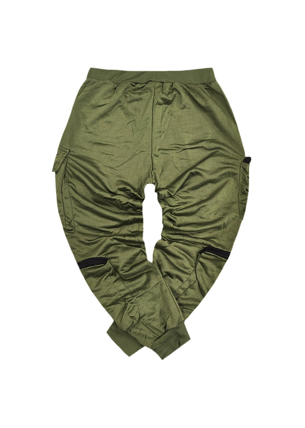 Ανδρική φόρμα Gang - QS9071-17 - cargo pants πράσινο