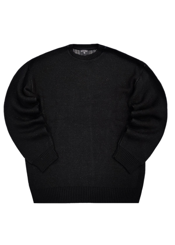 Unisex μακρυμάνικο φούτερ Magicbee - MB24700 - knit sweater logo μαύρο