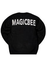 Unisex μακρυμάνικο φούτερ Magicbee - MB24700 - knit sweater logo μαύρο