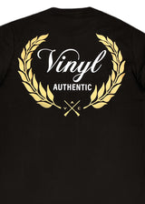 Ανδρική κοντομάνικη μπλούζα Vinyl art clothing - 24533-01 - authentic logo μαύρο