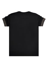 Ανδρική κοντομάνικη μπλούζα Henry clothing - 3-056 - tape t-shirt μαύρο