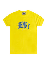 Ανδρική κοντομάνικη μπλούζα Henry clothing - 3-434 - arch logo κίτρινο