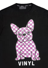 Κοντομάνικη μπλούζα Vinyl art clothing - 36544-01 - doggie logo μαύρο