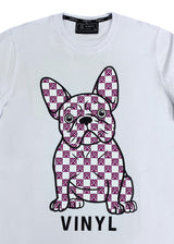 Κοντομάνικη μπλούζα Vinyl art clothing - 36544-02 - doggie logo λευκό