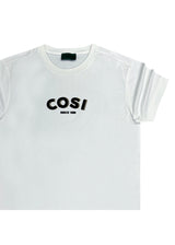 Ανδρική κοντομάνικη μπλούζα Cosi jeans - 62-W23-11 - gold afterimage logo t-shirt λευκό