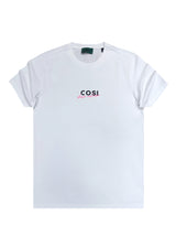 Ανδρική κοντομάνικη μπλούζα Cosi jeans - 63-S24-14 - pink logo tee λευκό