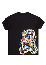 Κοντομάνικη μπλούζα Vinyl art clothing - 89420-01 - signature bear oversize fit μαύρο