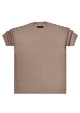 Ανδρική κοντομάνικη μπλούζα Henry clothing - 9-030 - simple over tee καφέ