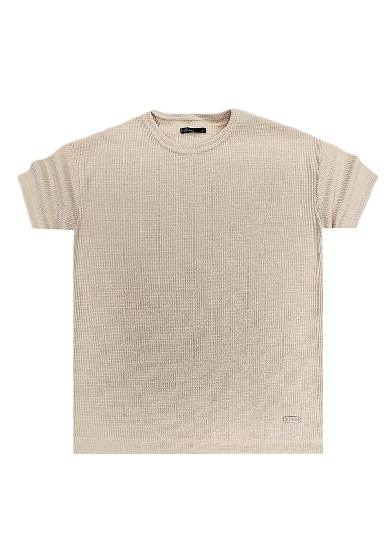 Ανδρικό μακρυμάνικο Henry clothing - 9-031 - simple over shirt εκρού