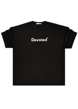 Ανδρικό μπλουζάκι Devoted - DCT-LOGO - logo t-shirt oversized μαύρο