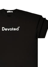 Ανδρικό μπλουζάκι Devoted - DCT-LOGO - logo t-shirt oversized μαύρο