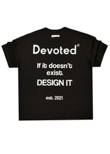 Ανδρικό μπλουζάκι Devoted - DCT-SLOGAN - slogan t-shirt oversized μαύρο