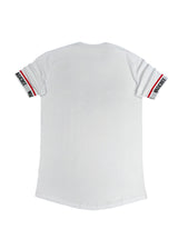 Ανδρική κοντομάνικη μπλούζα Magic bee - MB2211 - red & white elastic tee λευκό