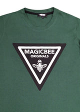 Ανδρική κοντομάνικη μπλούζα Magic bee - MB2406 - triangle logo πράσινο