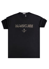 Ανδρική κοντομάνικη μπλούζα Magic bee - MB2407 - foil logo μαύρη