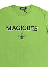 Ανδρική κοντομάνικη μπλούζα Magic bee - MB2407 - foil logo λαχανί