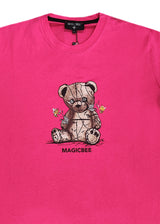 Κοντομάνικη μπλούζα Magic bee - MB2412 - reflective teddy logo φούξια