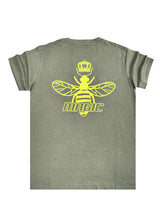 Κοντομάνικη μπλούζα Magic bee - MB2418 - back green logo tee ανοιχτό χακί