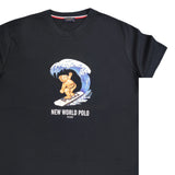 New World Polo - POLO-2023 - surf bear t-shirt - navy