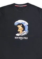 New World Polo - POLO-2023 - surf bear t-shirt - navy