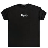 Ανδρική κοντομάνικη μπλούζα GANG - Z-1023 - Oversized fit dignity tee μαύρο