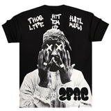 Ανδρική κοντομάνικη μπλούζα GANG - Z-1027 - Oversized 2PAC tee μαύρο