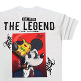 Ανδρική κοντομάνικη μπλούζα GUF - Z-1060 - regular fit λευκό