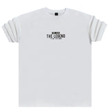 Ανδρική κοντομάνικη μπλούζα GUF - Z-1060 - regular fit λευκό