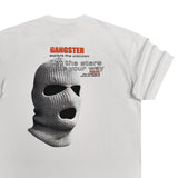 Κοντομάνικη μπλούζα GANG - Z-1124 - regular fit mask gangster λευκό