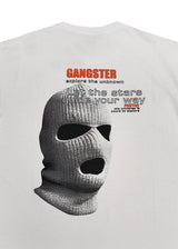 Κοντομάνικη μπλούζα GANG - Z-1124 - regular fit mask gangster λευκό