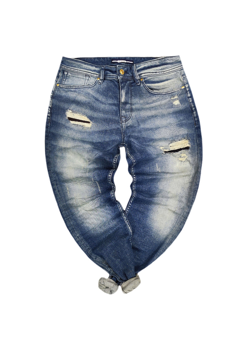 Ανδρικό Jean Παντελόνι Gang - ON-DENIM-RIP - baggy fit SS24 μπλε