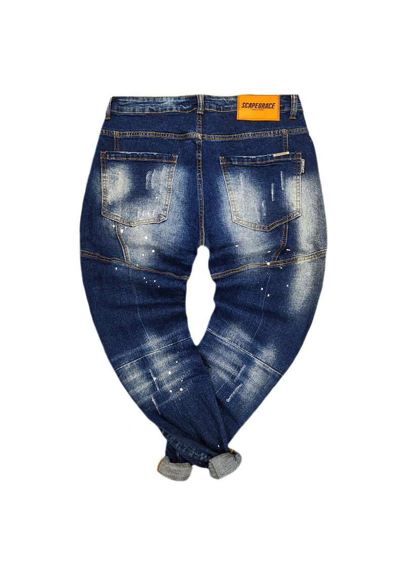 Ανδρικό jean παντελόνι Scapegrace - SCTJ00176 - zipper denim jeans μπλε