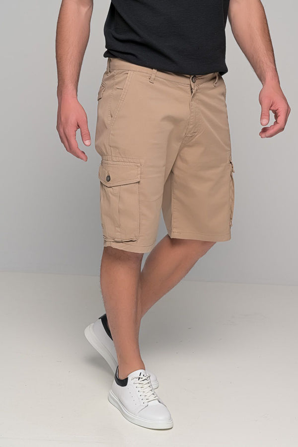 Ανδρική βερμούδα cargo Ben tailor - BENT.0759 - cargo roots shorts μπεζ