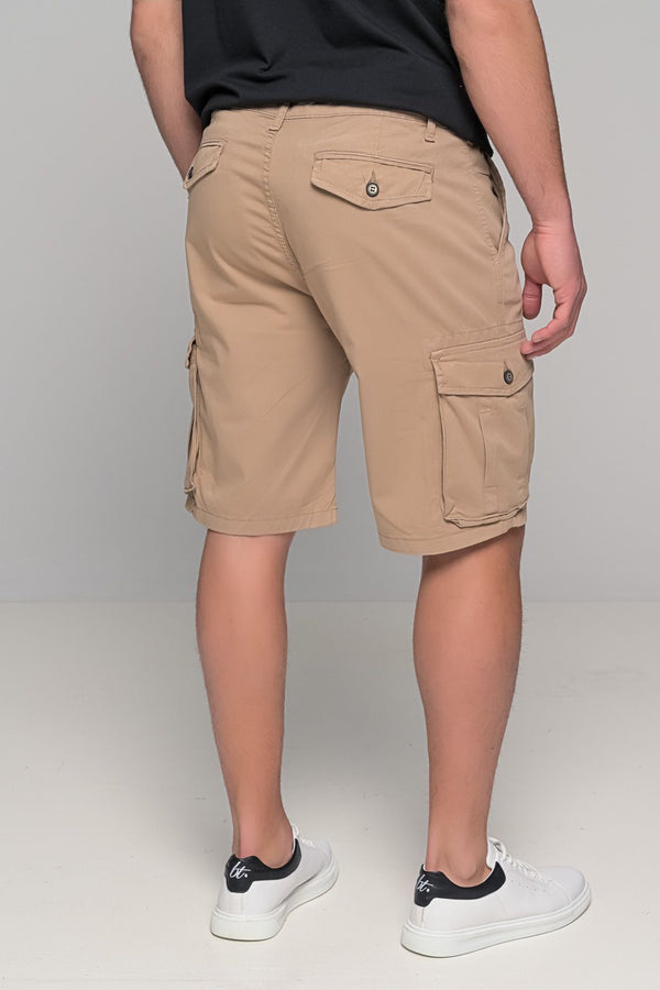 Ανδρική βερμούδα cargo Ben tailor - BENT.0759 - cargo roots shorts μπεζ