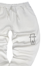 TONY COURER - Ανδρική φόρμα Line logo - Λευκή F26/5