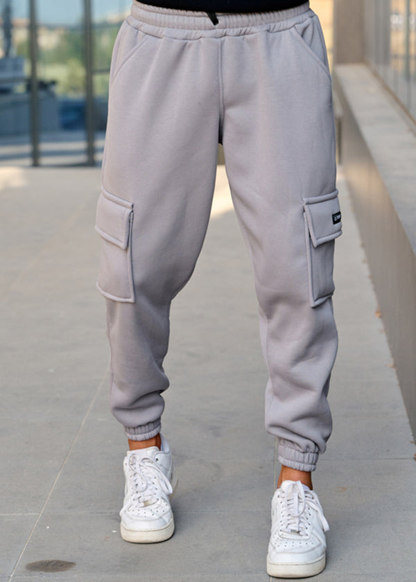 Ανδρική φόρμα Tony couper-F26/3-long patch cargo logo γκρι