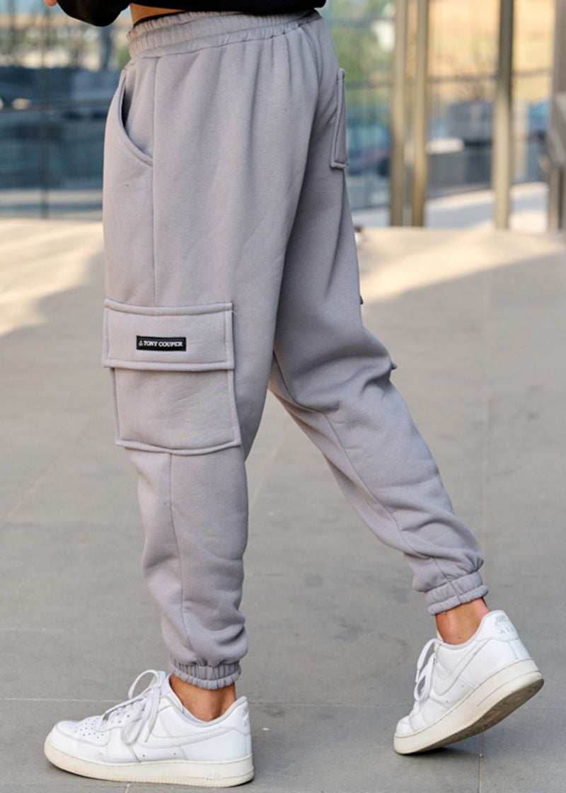 Ανδρική φόρμα Tony couper-F26/3-long patch cargo logo γκρι