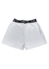 Γυναικεία βερμούδα Vinyl art clothing - 09810-02 - shorts with logo tape λευκό