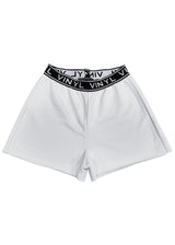 Γυναικεία βερμούδα Vinyl art clothing - 09810-02 - shorts with logo tape λευκό