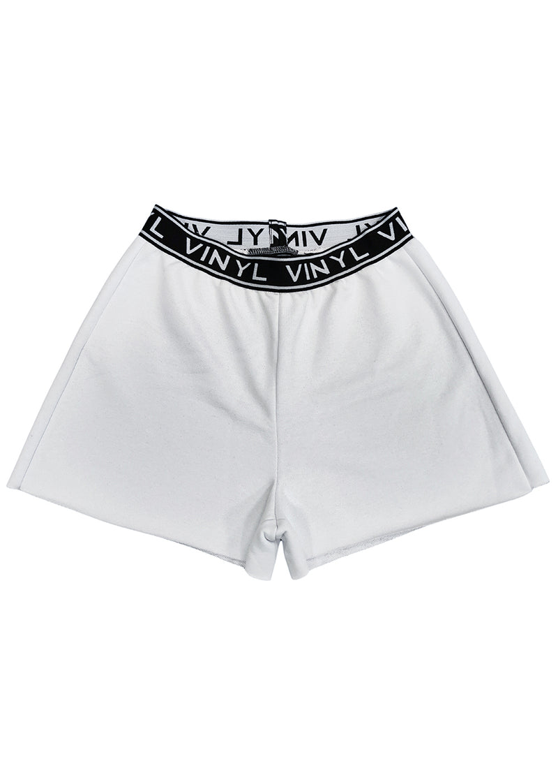 Γυναικεία βερμούδα Vinyl art clothing - 09810-02 - shorts with logo tape λευκό