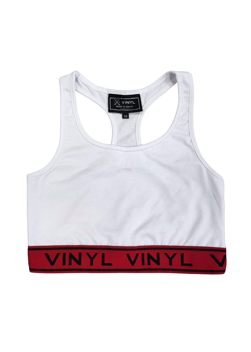 Γυναικείο Μπουστάκι Vinyl art clothing - 27200-02 - bra top λευκό